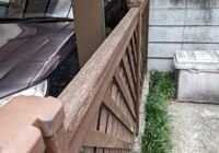 駐車場ラティスを塗装しました1
