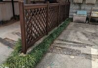 駐車場ラティスを塗装しました4